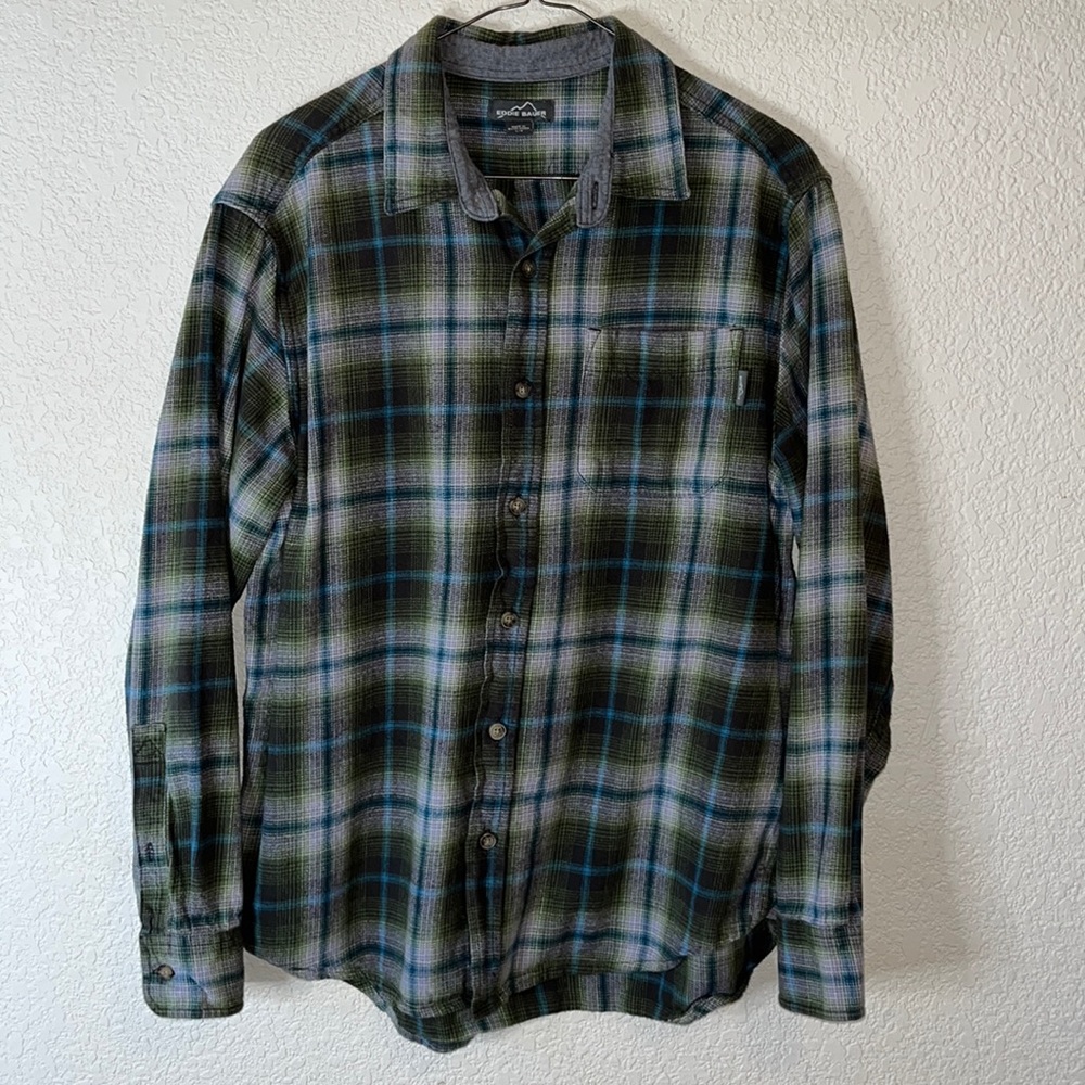 Men’s Eddie Bauer plaid flannel shirt size 10